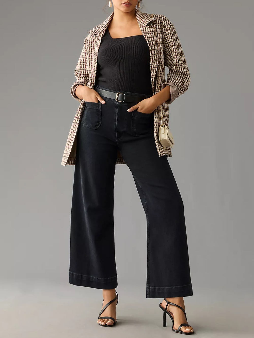 Anthropologie Maeve The Colette High-rise crop wide leg jeans in elm 26P